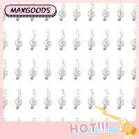 MAXG 100 Pcs โลหะสำหรับตกแต่ง จี้รูปโน้ตดนตรี จี้ห้อยคอ วินเทจ อุปกรณ์ศิลปะหัตถกรรม สร้อยคอสำหรับผู้หญิง