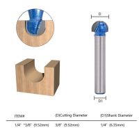 Xcan เครื่องตัดการกัดไม้1/4นิ้วก้านไม้ใบมีดตัดแต่งมุมปัดเศษเราเตอร์รัศมีบิตเครื่องมืองานไม้1ชิ้น