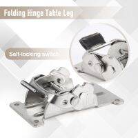 2PCS 0-90-180 Degree Self-Locking Folding Hinge Table Legs Silver Folding Coffee Table Furniture Hardware Cabinet Hinge