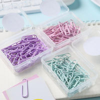 Stationery Metal Bound Office Supplies Macaron Color Paper Clip Creative Boxed Paper Clips Color Paper Clip