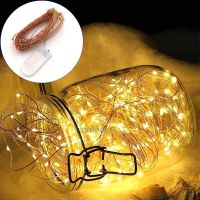 1m 2m 3m 4m LED Cooper Wire String Fairy Light Bulb CR2032 Button Battery Powered Colorful LED Strip Lamp for Holiday Xmas Decor