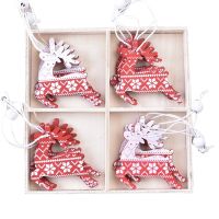 Christmas Wooden Decorations for Home Tree DIY Natural Wood Christmas Ornaments Pendants Hanging Gift Decor