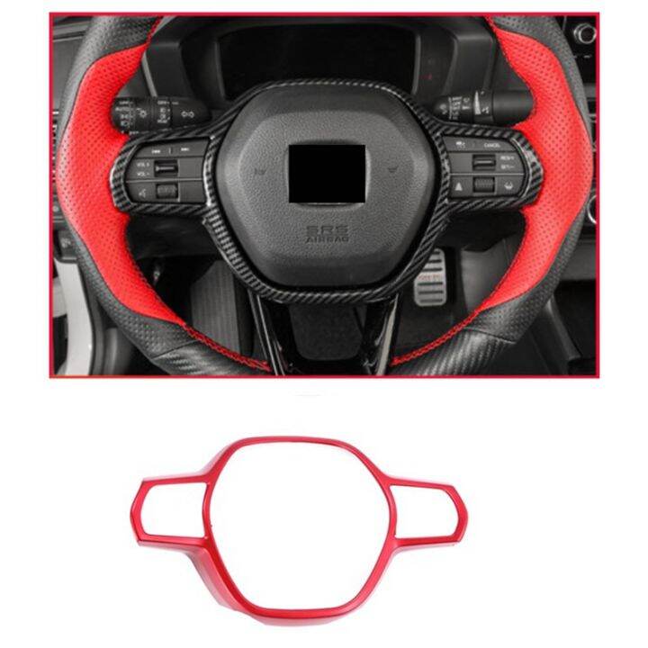 for-11th-honda-civic-2022-steering-wheel-button-panel-frame-cover-trim-decor-sticker-car-interior-accessories