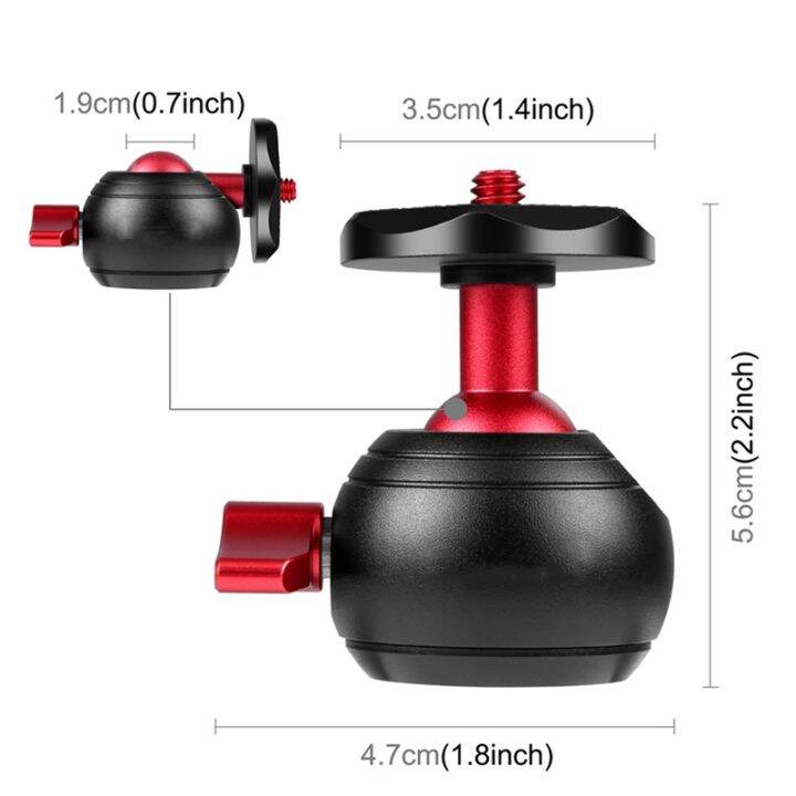 360-degree-panoramic-metal-tripod-ball-head-adapter-1-4-inch-holder-mount-for-dslr-cameras-tripod-heads