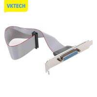 [Vktech] เมนบอร์ด DB25 1พอร์ต Serial Parallel PCI Slot Header Cable Bracket