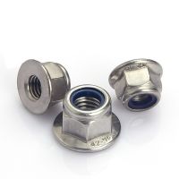 DIN6926 Stainless Steel Nylon Flange Lock Nuts M3 M4 M5 M6 M8 SS304 Nails Screws Fasteners