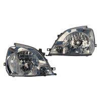 Car Front Headlights For Toyota Hiace Regius RCH47 2001 A Pair Crystal Headlight