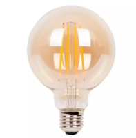 หลอดไฟวินเทจ LED Filament Bulb G95-4W/2200K กระจกสีชาทอง (แพค 6 หลอด)