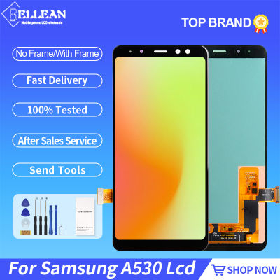 5.6นิ้ว OLED A8 2018จอแสดงผลสำหรับ Samsung A530 Lcd Touch Screen Digitizer Assembly Repair Parts พร้อมกรอบจัดส่งฟรี