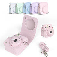 สำหรับ Instax Mini 12กล้องกรณีหนัง PU นุ่มเคสลากกระเป๋าสำหรับ Fujifilm ฟิล์มกระเป๋ากล้องที่มีสายคล้องไหล่