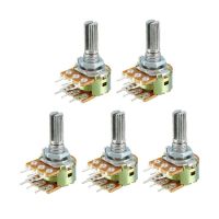 5PCS WH148 Linear Potentiometers 20mm 6pin 1K 2K 5K 10K 20K 50K 100K 250K 1M With Nuts And Washers Potentiometer Kit