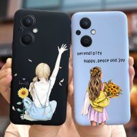 เคสสำหรับ Oppo Reno 7 Z / Oppo Reno 8 Z น่ารักลายการ์ตูนเด็กผู้หญิงซิลิโคนนิ่มเคสโทรศัพท์สำหรับ Oppo Reno 7Z 8Z Reno7Z 5G กรอบ