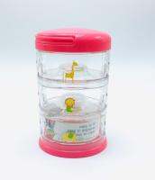 Inno Baby : INOPS3-ZA313 ที่แบ่งนม/อาหาร Packin SMART 3 Tier Zoo Animal-Mango Sorbet (Pink)