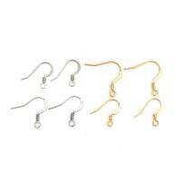 20 PCs 316 Stainless Steel Ear Wire Hooks Earring Findings Light Gold Color Silver Color For DIY Earring Jewelry Making