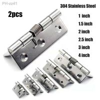 2pcs 1/1.5/2/2.5/3/4 Inch Self Closing Durables Stainless Steel Spring Hinge Furniture Hinges Gift Box Instrument Box Cosmetic