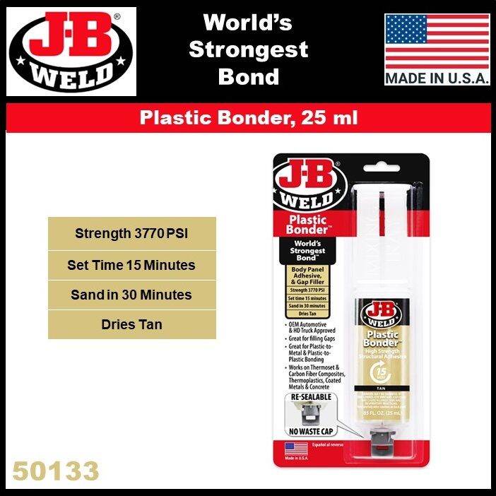 JB WELD/ J-B Weld Plastic Bonder, Structural Plastic Adhesive, 25 Ml ...