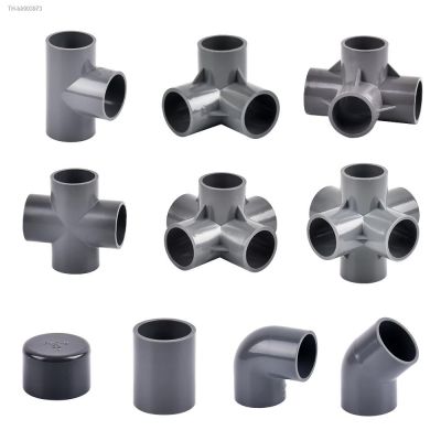 ✌✆ Inside Diameter 20 25 32mm PVC Pipe Connector Straight Elbow Tee Water Pipe Adapter Home DIY Tube 3 4 5 6 Ways