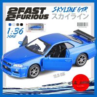 [พร้อมส่ง?] โมเดลรถเหล็ก Nissan Skyline GTR R34 1:36 ✅มีกล่อง ✅โมเดลรถยนต์ โมเดลรถเหล็ก โมเดลรถ ของขวัญ แฟน ยาว 13 cm