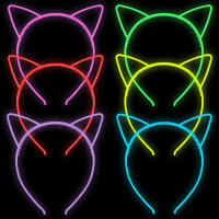 Atmosphere Props Concert Party Soft Cat Ear Hair Accessories Glow-in-the-dark Hair Bands Hair Hoop