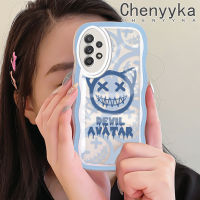 Chenyyka เคสปลอกสำหรับ Samsung กาแล็กซี่ A52s 5G A52 4G A52 5G แฟชั่นอินเทรนด์ลวดลายคลื่นสีสันสดใสขอบเคสโทรศัพท์แบบใสซิลิโคนนิ่มเคสกันกระแทกเคสโปร่งใสป้องกันเลนส์กล้อง