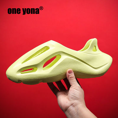 *One Yona 2022ฤดูร้อนใหม่ผู้หญิงรองเท้ารองเท้าแตะหญิงกลางแจ้ง Clog แบนนุ่ม EVA สไลด์ Casual Breathable รองเท้าผู้ชายขนาดใหญ่รองเท้าแตะชายหาด