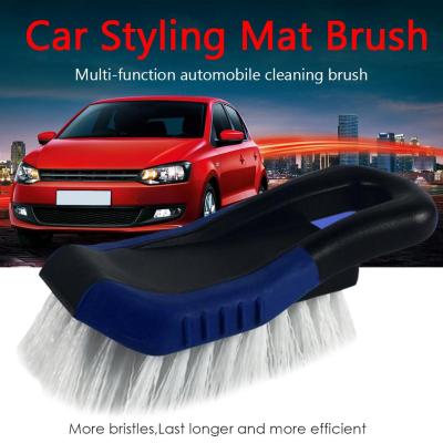 Car Mat Cleaning Brush Carpet Tire Brush Auto Special Nylon Brush ABS Plastic Care Detailing Cleaner Brush Tools 15*6*5cm