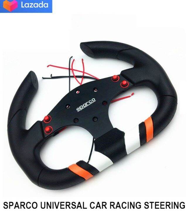 Sparco Universal Car Racing Steering Wheel With Pvc Carbon Fiber