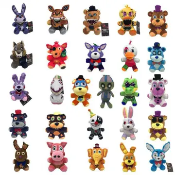 WA33N Ready Stock 25cm FNAF Nightmare Freddy Foxy Bonnie Plush Toys Five  Nights at Freddy's Soft Stuffed Animal Dolls