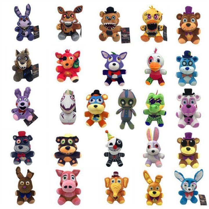 FNAF Nightmare Freddy Bear Foxy Bonnie Plush Toys Five Nights at Freddy's  Toy Soft Stuffed Animal Dolls