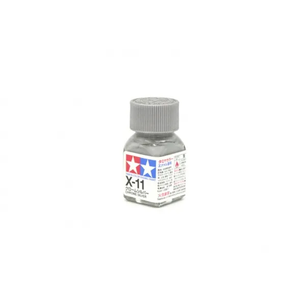 TAMIYA COLOR 80011 X11 CHROME SILVER ENAMEL PAINT 10 ML. Lazada.co.th