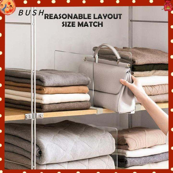 BUSH Storage Dividers Closet Purses Separators Dividers Closet Shelf