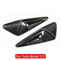 For Tesla Model 3/Y Carbon Fiber 2017 18 19 20 21 22 23 Standard Leaf Board Stickers Side Camera Protection Cover Accessories