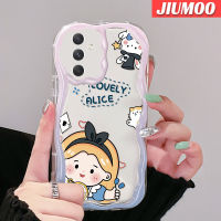 JIUMOO A54ปลอกสำหรับ Samsung 5G A33 5G A34 5G A53 5G A73 5G เคสการ์ตูนน่ารักอลิซเด็กผู้หญิงเนื้อครีมขอบนุ่มกันกระแทกแบบใสสร้างสรรค์เคสมือถือเคสโปร่งใสลายกล้องถ่ายรูปที่เรียบง่ายอ่อนโยนป้องกัน