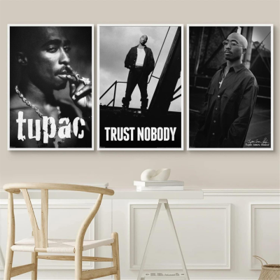 Tupac 2Pac โปสเตอร์ Wall Art 24X36ผ้าใบตกแต่งส่วนบุคคลของขวัญครอบครัวสมัยใหม่ห้องนอนภาพวาด