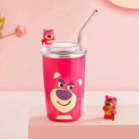 Tumbler Bear แก้วน้ำสตอเบอรี่ ถ้วยฟาง ถ้วยเก็บความเย็น