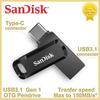 Sandisk Ultra ไดรฟ์คู่ไดรฟ์ปากกา OTG Type-C กับ USB 3.1 Pendrive 32GB 64GB 128GB 256GB U Stick 150เมตร/วินาทีสำหรับ Artphone แล็ปท็อป