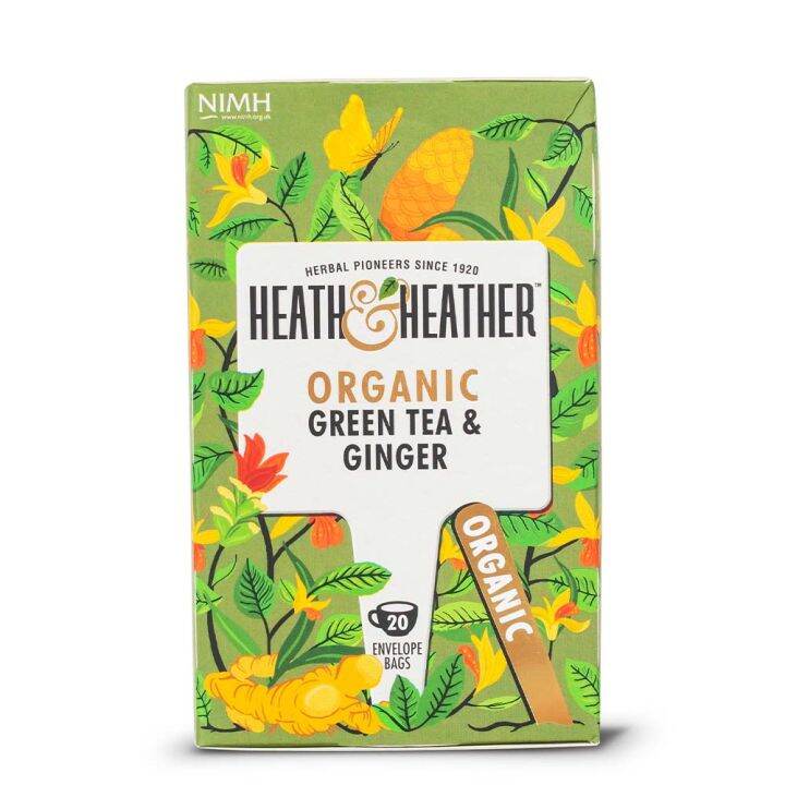 HEATH & HEATHER GREEN TEA & GINGER ORGANIC TEA 20 BAGS Lazada PH
