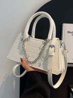 This years popular bags 2023 new trendy niche design womens bags high-end crocodile pattern handbags Messenger bag 【QYUE】