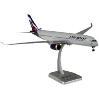 1:200 Scale A350-900 VQ-BFY รัสเซีย AFL001 Aeroflot Airlines เครื่องบินเครื่องบินเครื่องบินพลาสติก ABS รุ่นฐาน Landing Gear ของเล่น