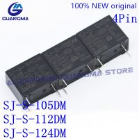 【YF】▦∋⊕  10PCS NEW Original SJ-S-105DM SJ-S-112DM SJ-S-124DM 4Pin 5A Relay 5VDC 12VDC 24VDC SJ-S 105DM 112DM 124DM