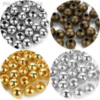 50-200pcs/Lot 3 4 5 6 8 10mm Tone Metal Beads Smooth Ball Spacer Beads for Jewelry Making Iron Beads DIY Bracelet Necklace