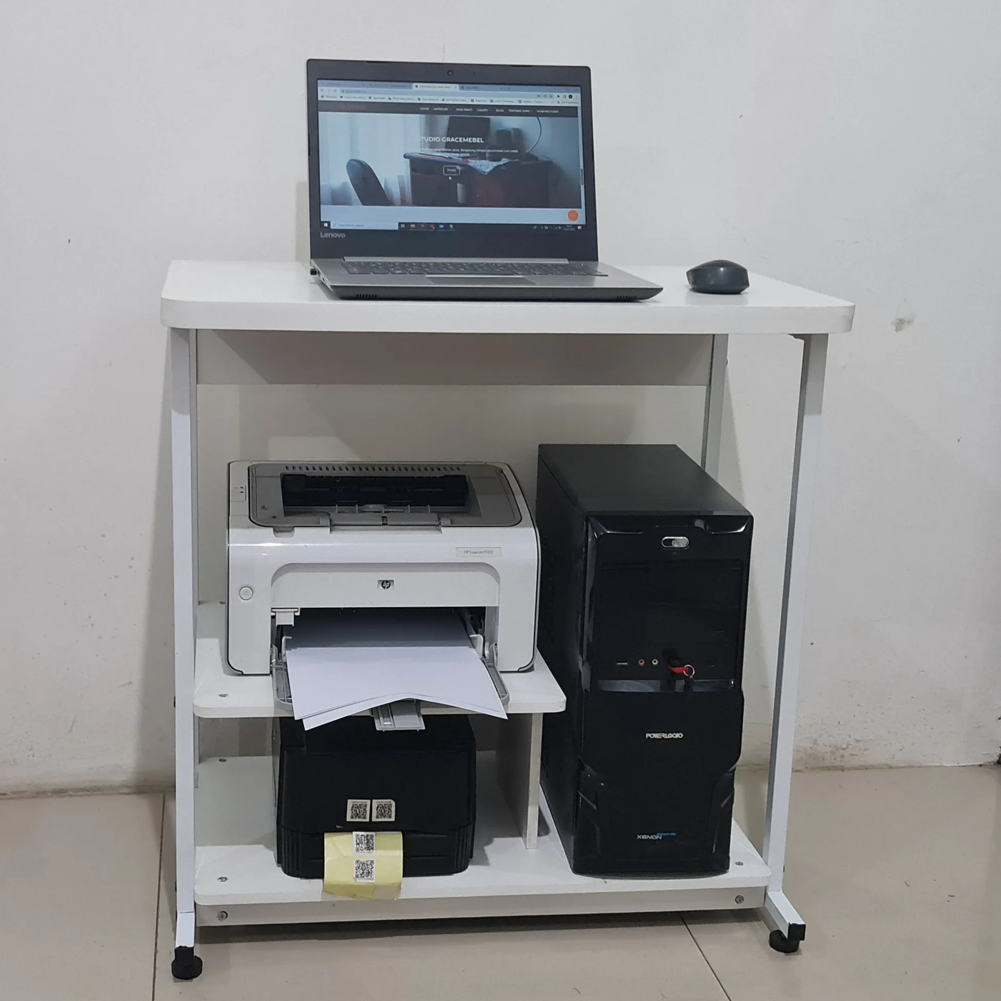 meja komputer besi meja laptop desktop multifungsi printer murah terlaris  meja belajar anak meja kerja grace cd 384 furniture