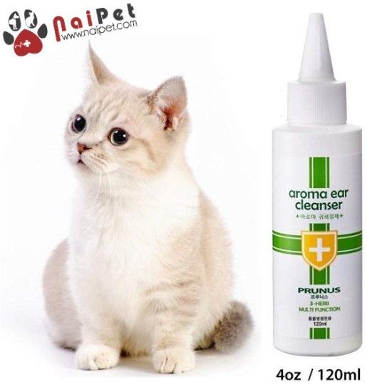 Nước rửa tai vệ sinh tai cho chó mèo aroma ear cleanser 120ml - ảnh sản phẩm 1