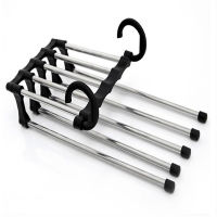 Multifunctional Five-In-One Pants Rack Retractable Magic Stainless Steel Clothes Rack Living Room Wardrobe Hanger