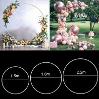 hot【cw】 2m Arch Round Wreath Holder Bow of Wedding Birthday Baby Shower Background