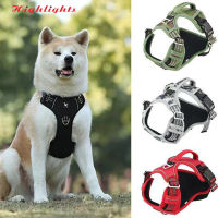 Pet Reflective Nylon Dog Harness No Pull Adjustable Medium Large Naughty Dog Vest Safety Vehicular Lead Walking Running