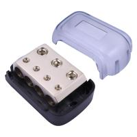 Car Audio Holder Power Distribution Block 3x 0GA Input to 4x4GA Output Vehicle Audio Modification Fuses Box Block Spare Parts Fuses Accessories