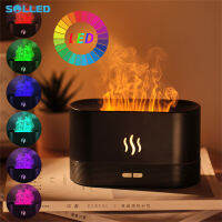 SOLLED Usb Mini Humidifier พร้อมถังเก็บน้ำ250Ml จำลอง Flame Night Light Aroma Diffuser สำหรับ Home Office Bedroom