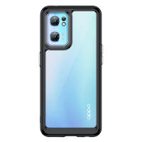 Oppo Reno7 5G Case, RUILEAN Transparent Hard Back with Shockproof Enhanced Side Protective Bumper Phone Cover for Oppo Reno7 5G