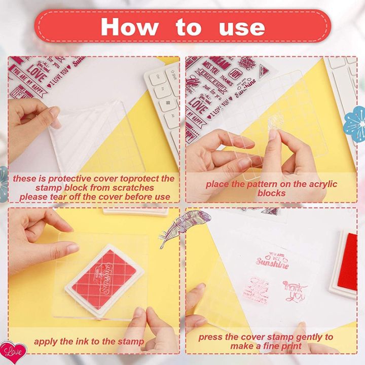 18-piece-acrylic-stamp-block-2-floral-rubber-transparent-stamp-seals-for-scrapbook-craft-card-making